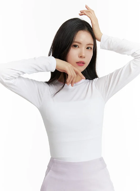 Organic Cotton Women Long Sleeve Top for Eco - Friendly ComfortSlim Fit Basic Long Sleeve Tee OF408 Organic Cotton Women Long Sleeve Top for Eco - Friendly ComfortSlim Fit Basic Long Sleeve Tee OF408