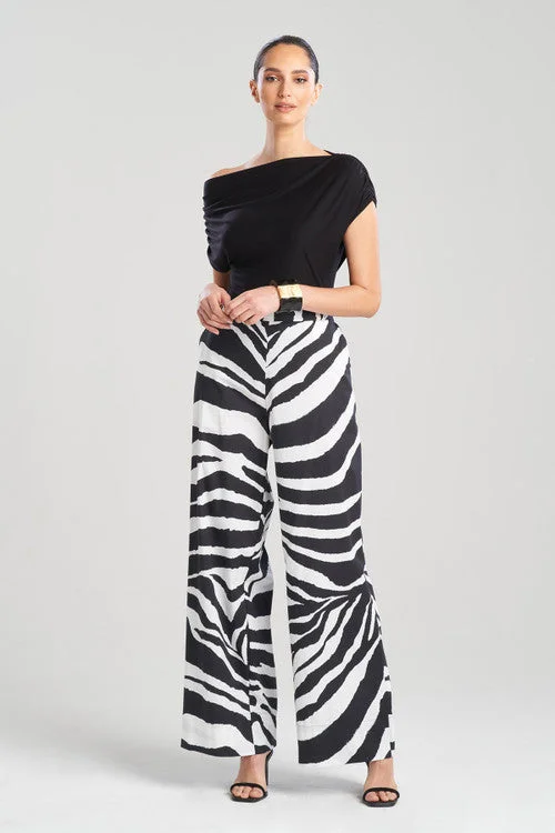 Zebra Cotton Poplin Pants