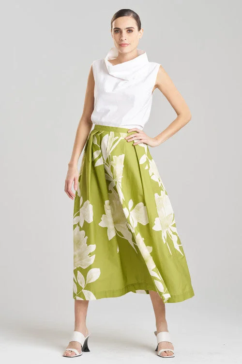 Button - down denim skirt for a vintage - inspired styleAndora Printed Cotton Poplin Maxi Skirt