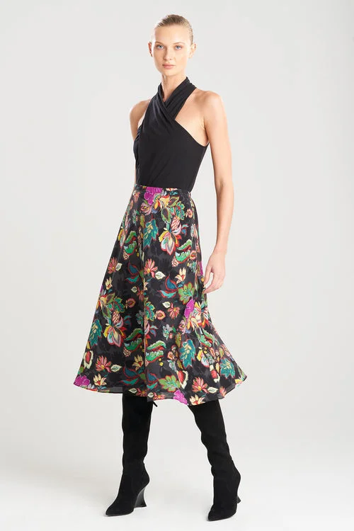 Glitter - embellished mini skirt for a fun and flashy clubbing lookSayuri Viscose Silk Crepê de Chine Bias Skirt