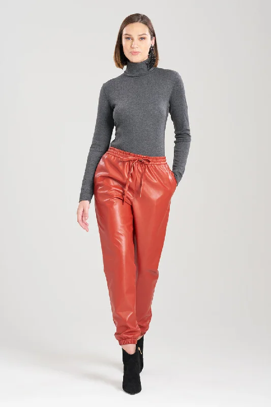 Vegan Luxe Lambskin Jogger Pants