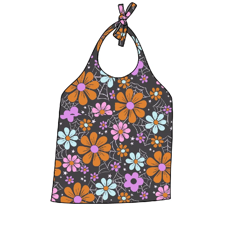 Nursing halter top for breastfeeding mothers' convenienceRetro Webs Halter Top