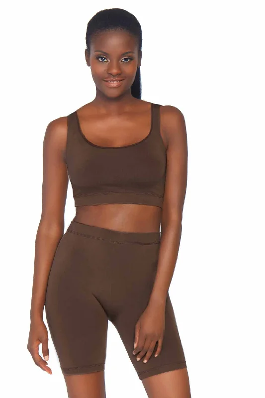 Plus Size Women's Criss - Cross Back Tank Tops in Neon Colors2 Piece Seamless Opaque Spandex Crop Tank And Bike Shorts Plus Size Women's Criss - Cross Back Tank Tops in Neon Colors2 Piece Seamless Opaque Spandex Crop Tank And Bike Shorts