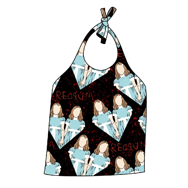 V - neck cropped halter top in stretchy viscose for a trendy lookRedrum Halter Top