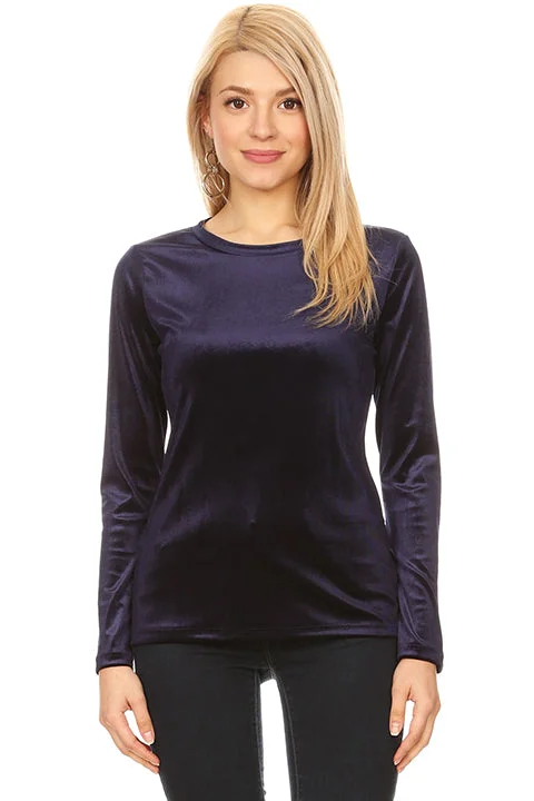Printed Graphic Women Long Sleeve Top with a Bold StatementVeer to Velvet Crew Top