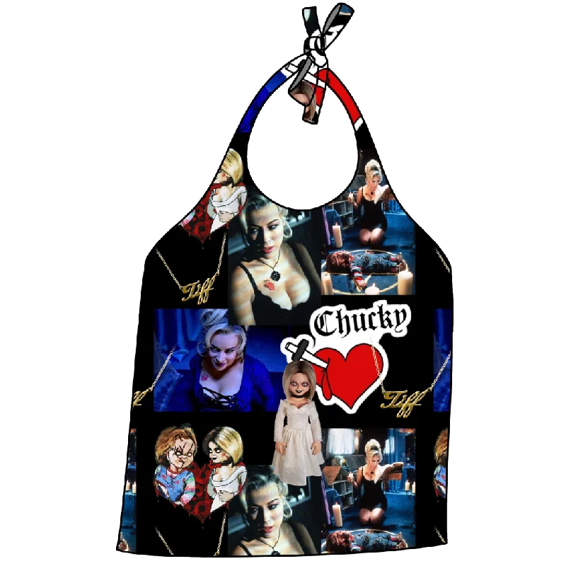 Sustainable halter top made from recycled materialsTiff Luvs Chuck Halter Top
