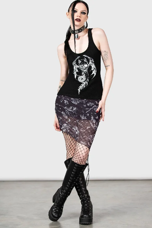 Women's Longline Tank Tops with Abstract PrintsRayn In Hell Tank