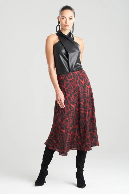 Petite - sized pencil skirt with a shorter hemlineOcelot Obi Silk Bias Skirt