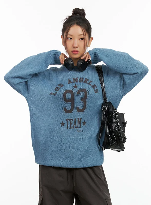 Cable - Knit Women Long Sleeve Top with a Cozy TextureGraphic Lettering Long Sleeve Top IS402