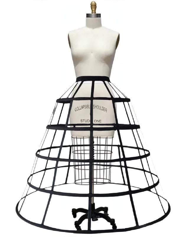 Caged- the Fabric Covered Wire Cage Hoop Skirt Petticoat 2 Colors 2 Styles