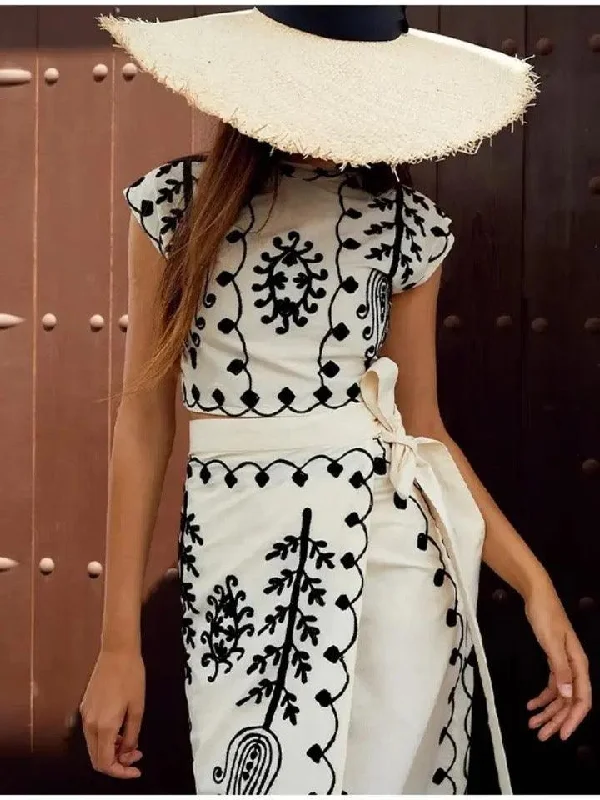 Sustainable organic cotton skirt for eco - conscious consumersLouella Summer Set of Top and Skirt