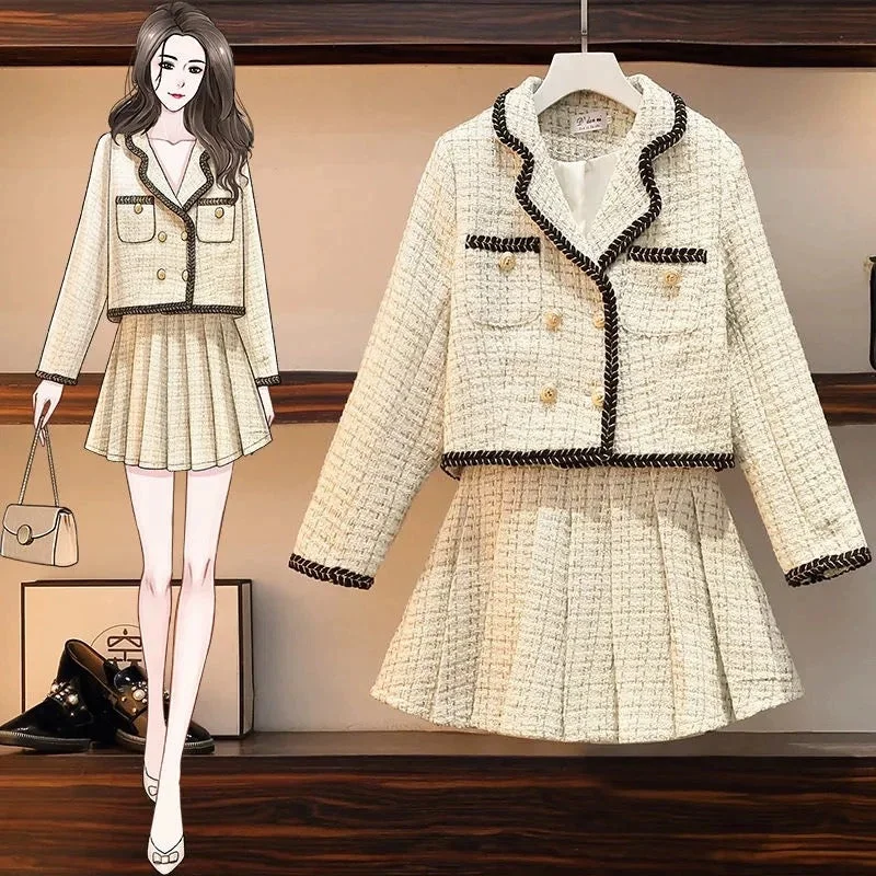 Puffed - sleeve skirt for a fashionable and unique silhouetteDorotha Luxe Tweed 2 Pc Set - Set of Jacket and Skirt