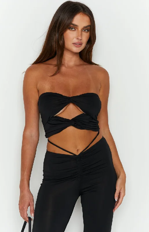 Havannah Black Bandeau Top