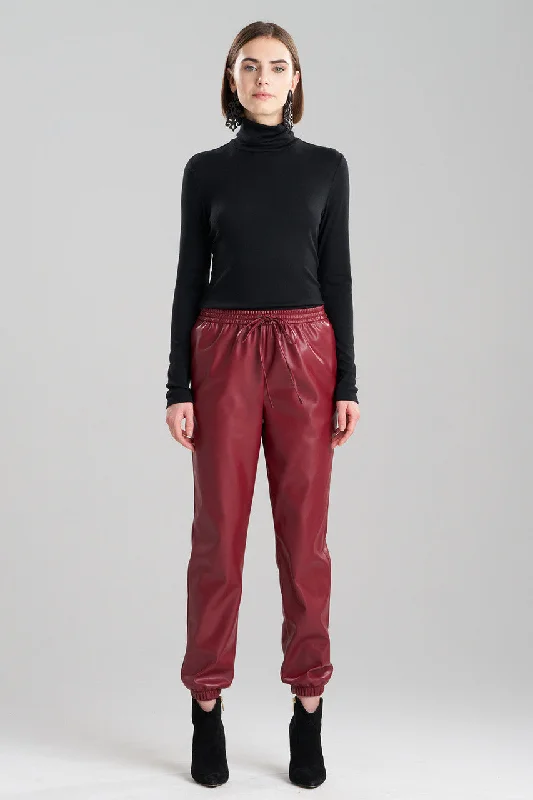 Vegan Luxe Lambskin Jogger Pants