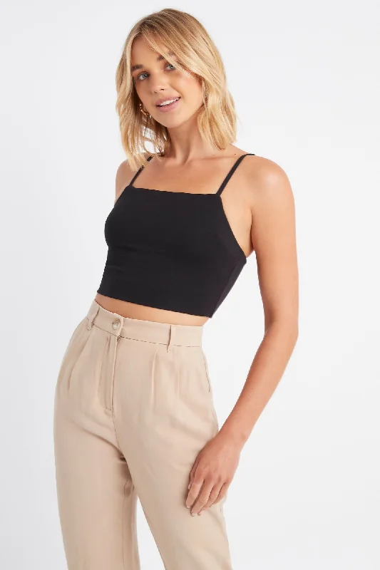 Striped Women's Crop Top in Navy and White for a Nautical and Timeless StyleAngelina Crop Top