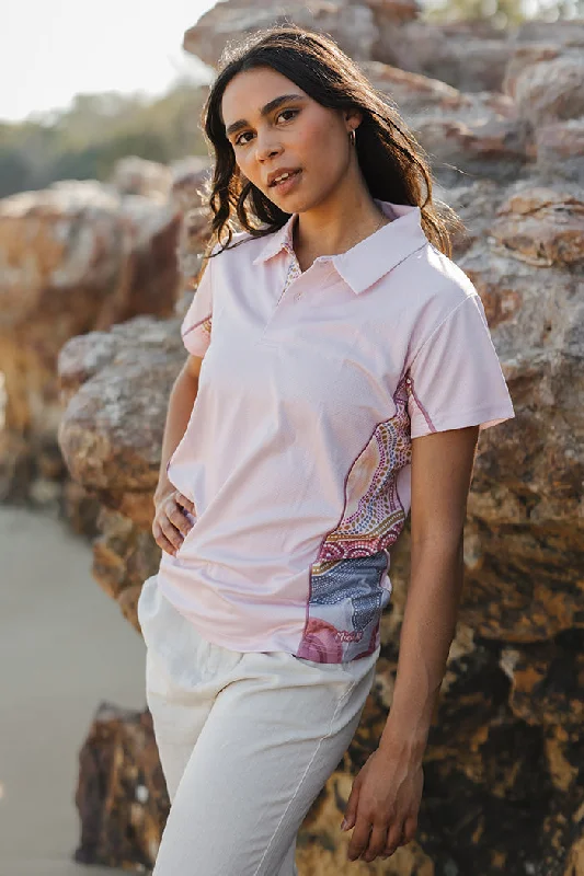 Sunset Healing UPF50+ Bamboo Women's Fitted Polo Shirt