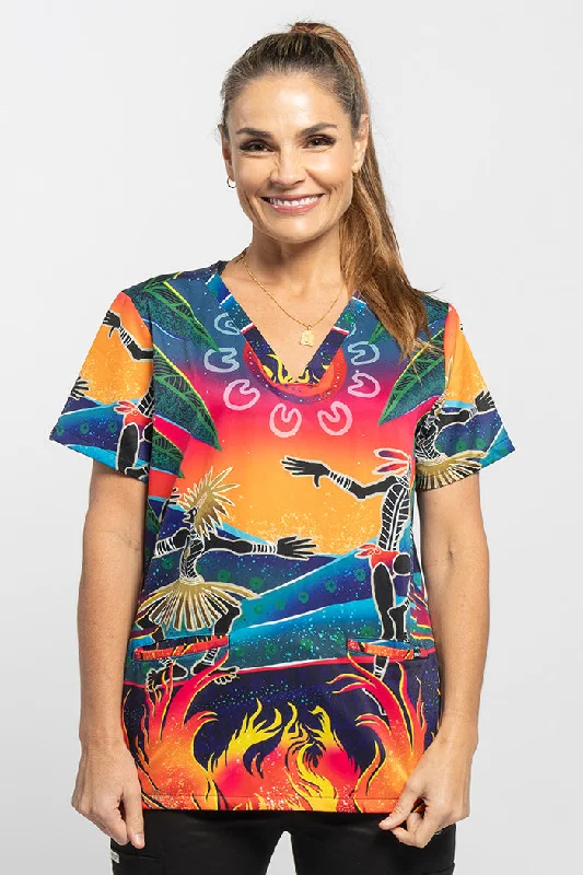 (Bulk Order) Fire Spirit People Women’s Three Pocket Scrub Top