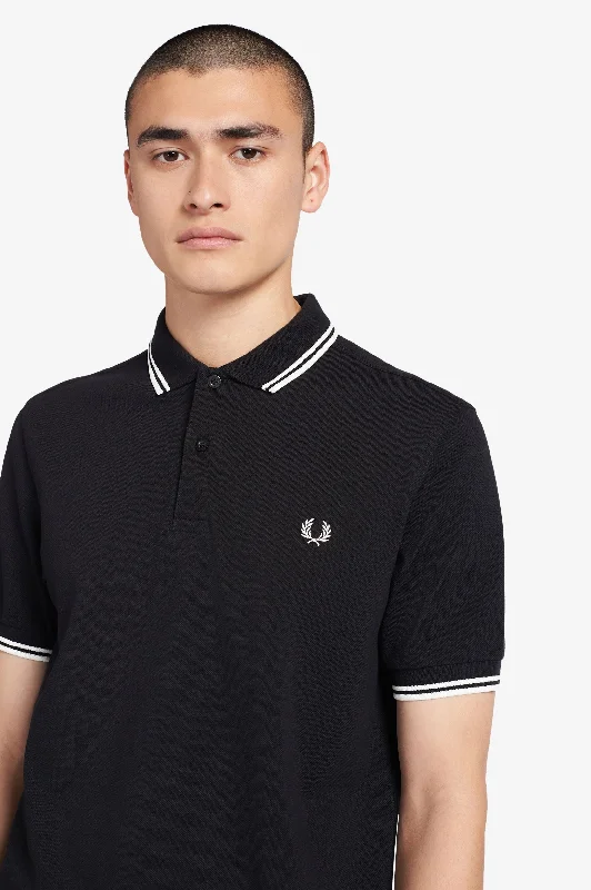 Fred Perry Twin Tipped Polo Black / White