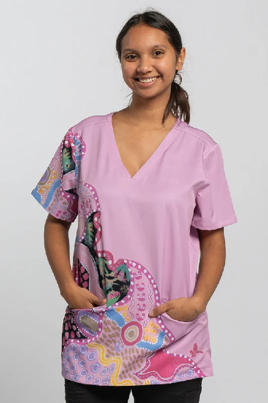Women's classic white cotton polo shirt for casual outings(Bulk Order) Guiding Light Essence Women’s Three Pocket Scrub Top Women's classic white cotton polo shirt for casual outings(Bulk Order) Guiding Light Essence Women’s Three Pocket Scrub Top