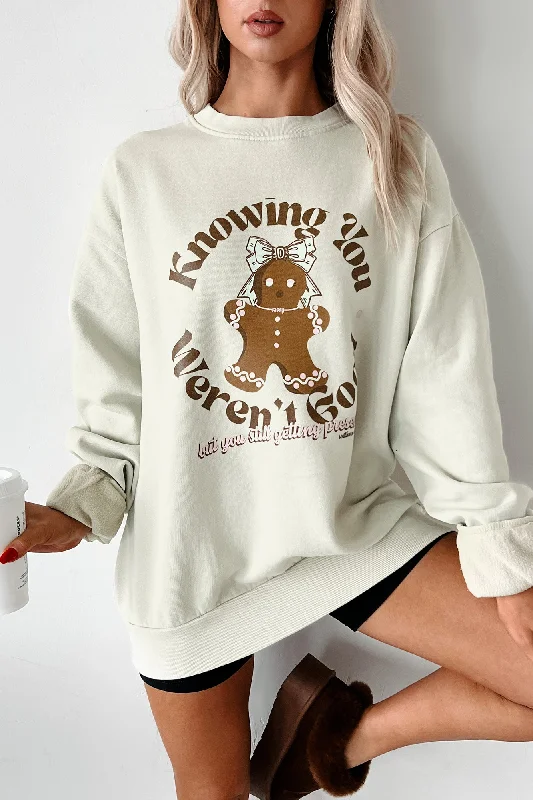 Plus Size Women Long Sleeve Top for a Flattering and Comfortable Fit"Still Getting Presents" Graphic Sweatshirt (Pale Sage) Plus Size Women Long Sleeve Top for a Flattering and Comfortable Fit"Still Getting Presents" Graphic Sweatshirt (Pale Sage)