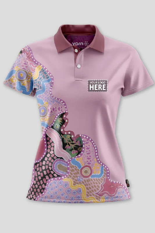 Dry - clean only polo shirt in luxurious silk blend(EXPRESS) Guiding Light NAIDOC 2024 Essence Women's Fitted Polo Shirt Dry - clean only polo shirt in luxurious silk blend(EXPRESS) Guiding Light NAIDOC 2024 Essence Women's Fitted Polo Shirt