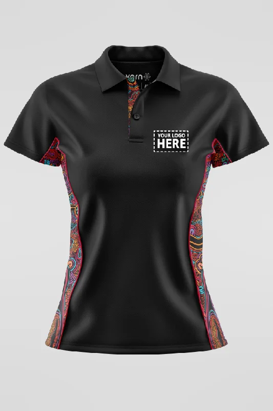 Polo shirt with a scalloped hem for a feminine detail(EXPRESS) Knowledge Holders Black Bamboo (Simpson) Women's Fitted Polo Shirt Polo shirt with a scalloped hem for a feminine detail(EXPRESS) Knowledge Holders Black Bamboo (Simpson) Women's Fitted Polo Shirt