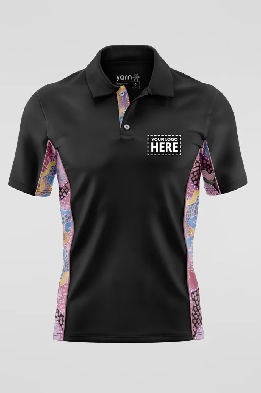 Team - colored polo shirt for sports teams(EXPRESS) Guiding Light NAIDOC 2024 Black Bamboo (Simpson) Unisex Polo Shirt Team - colored polo shirt for sports teams(EXPRESS) Guiding Light NAIDOC 2024 Black Bamboo (Simpson) Unisex Polo Shirt