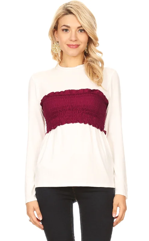 Ivory - Burgundy