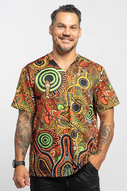 Button - down collar polo shirt in stretchy spandex blend(Bulk Order) Proud & Deadly Unisex Three Pocket Scrub Top Button - down collar polo shirt in stretchy spandex blend(Bulk Order) Proud & Deadly Unisex Three Pocket Scrub Top