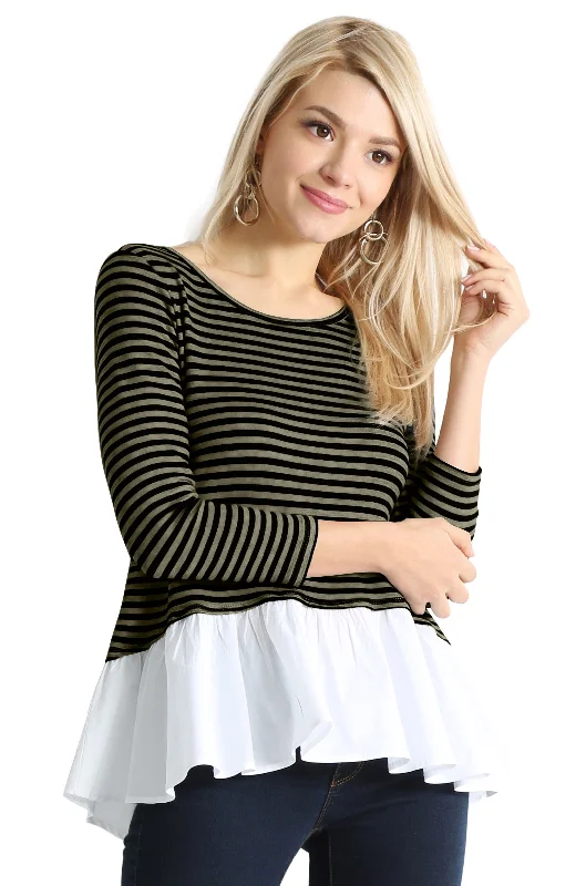 Olive Black Stripe