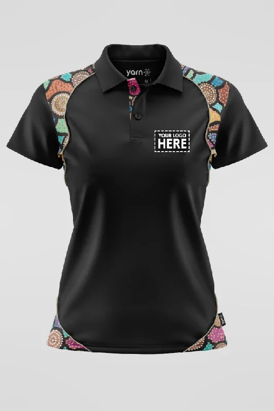 Polo shirt with a detachable hood for added versatility(EXPRESS) Connection To Country Black Bamboo (Classic) Women's Fitted Polo Shirt Polo shirt with a detachable hood for added versatility(EXPRESS) Connection To Country Black Bamboo (Classic) Women's Fitted Polo Shirt