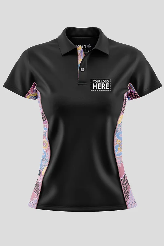 School uniform - style polo shirt with a specific logo(EXPRESS) Guiding Light NAIDOC 2024 Black Bamboo (Simpson) Women's Fitted Polo Shirt School uniform - style polo shirt with a specific logo(EXPRESS) Guiding Light NAIDOC 2024 Black Bamboo (Simpson) Women's Fitted Polo Shirt