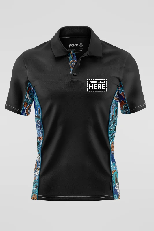 Calm Place Black Bamboo (Simpson) Unisex Polo Shirt