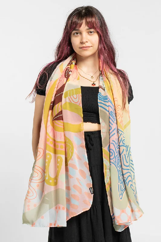 (Bulk Order) Kindling Rectangle Chiffon Scarf