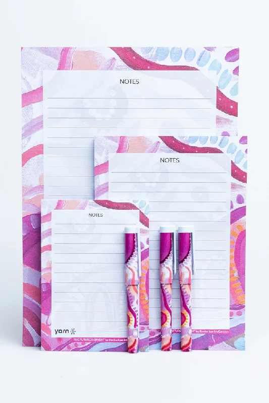 (Bulk Order) The Future Is Bright Notepad 3 Pack (A4, A5 & A6) with 3 Pack of Pens