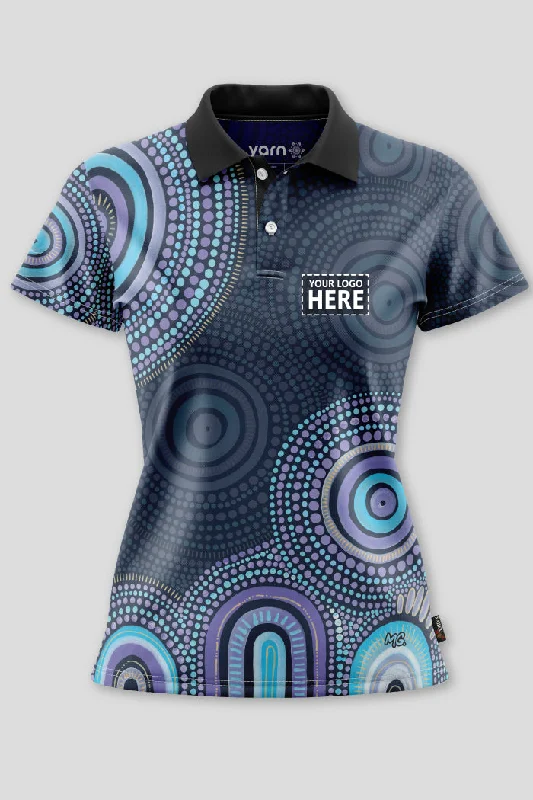 Quarter - zip polo shirt for easy temperature adjustment(EXPRESS) Our Future, Together NAIDOC 2024 Essence Women's Fitted Polo Shirt Quarter - zip polo shirt for easy temperature adjustment(EXPRESS) Our Future, Together NAIDOC 2024 Essence Women's Fitted Polo Shirt