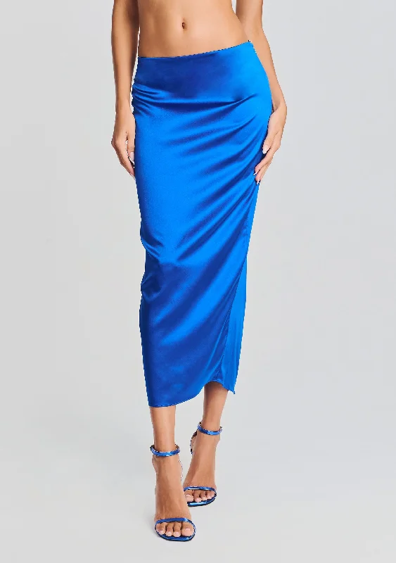 Skirts with a ruched design Julian Silk Midi Skirt