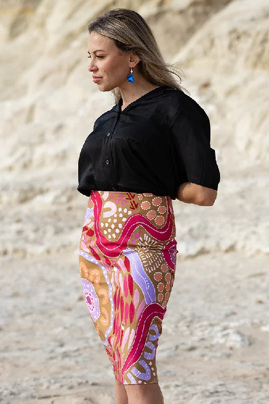 Skirts with a back vent Safety Pencil Skirt