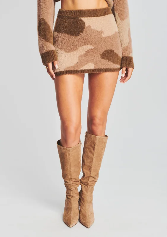 Denim skirts with distressed details Tetra Fuzzy Skirt