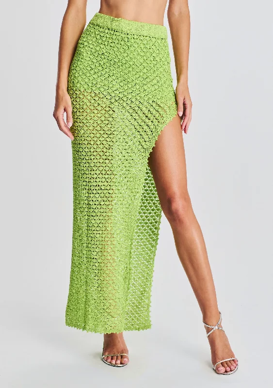 Printed skirts for travel Sandy Crochet Skirt