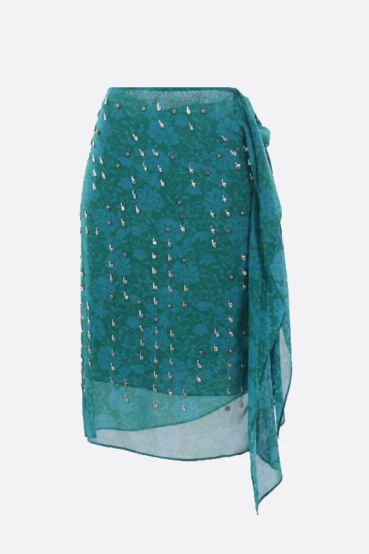 Skirts for a school dance Sima midi skirt in embroidered georgette