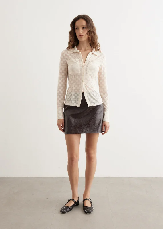 Tiered skirts for a bohemian look Allegory Croc Mini Skirt