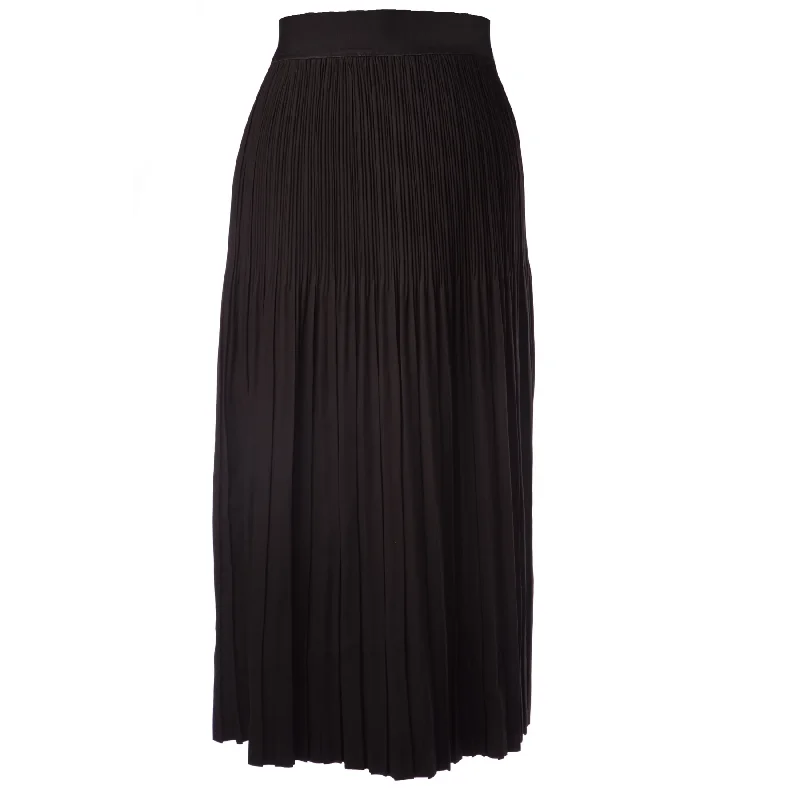 Linen blend skirts for breathability Women's Midi Pleated Skirt