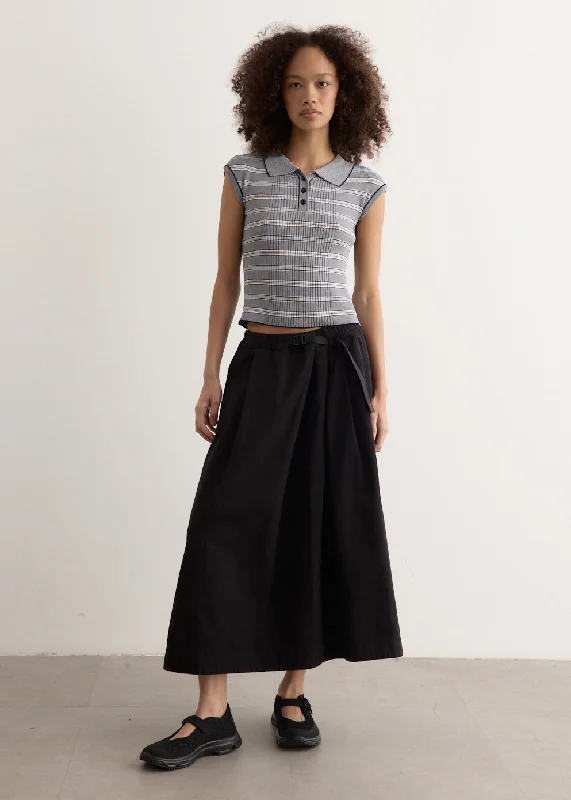 A - line cotton skirts for work Talecut Skirt