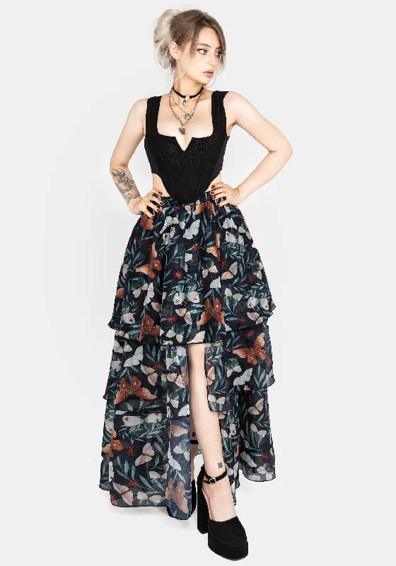 Skirts for a romantic date Mariposa Split Tiered Organza Skirt