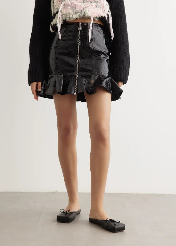 Skirts with a gathered waist Future Coated Mini Skirt