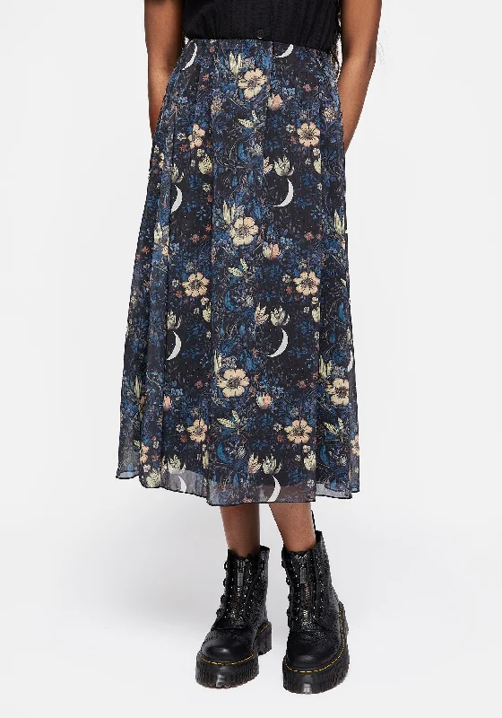 Skirts for a photo shoot Primrose Floral Chiffon Midi Skirt