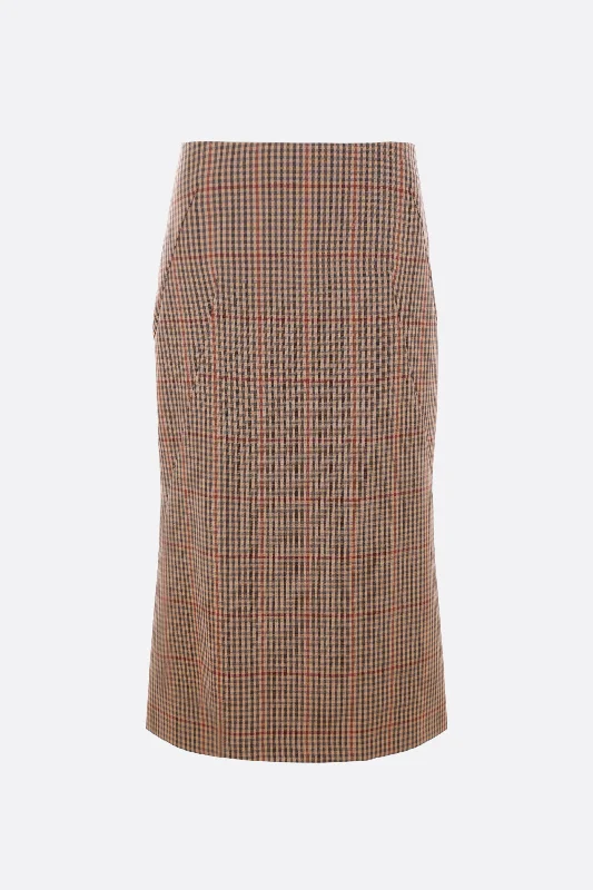 Skirts for a fashion show Sibyl check wool midi skirt