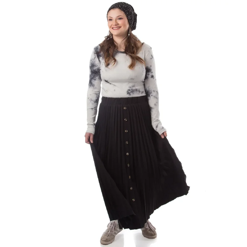 Pencil skirts in plus sizes Women's Buttoned Down Pleated Skirt