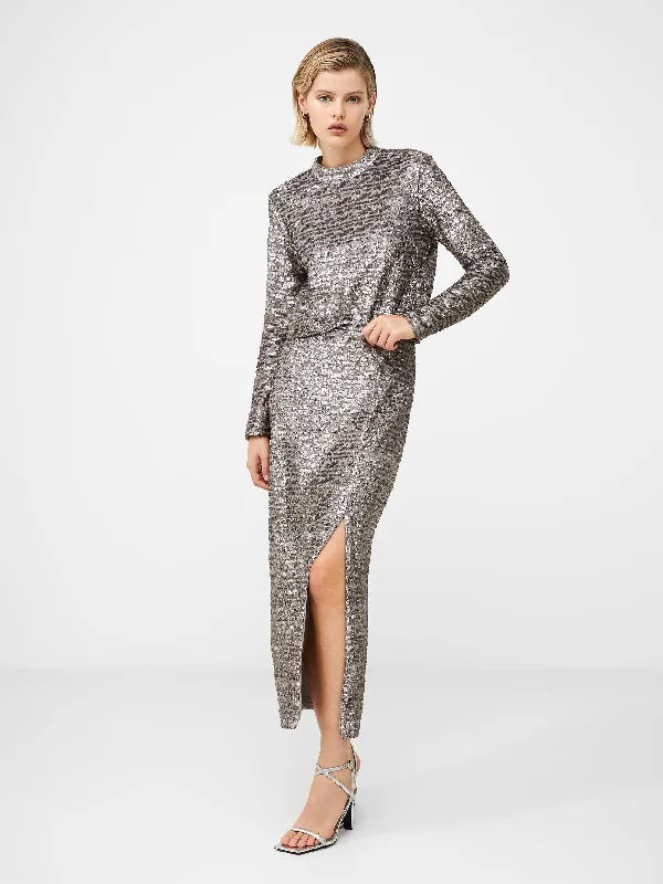 Long skirts for tall women Adalynn Sequin Midi Skirt